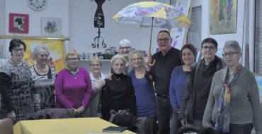 Assemblée générale peinture sur soie