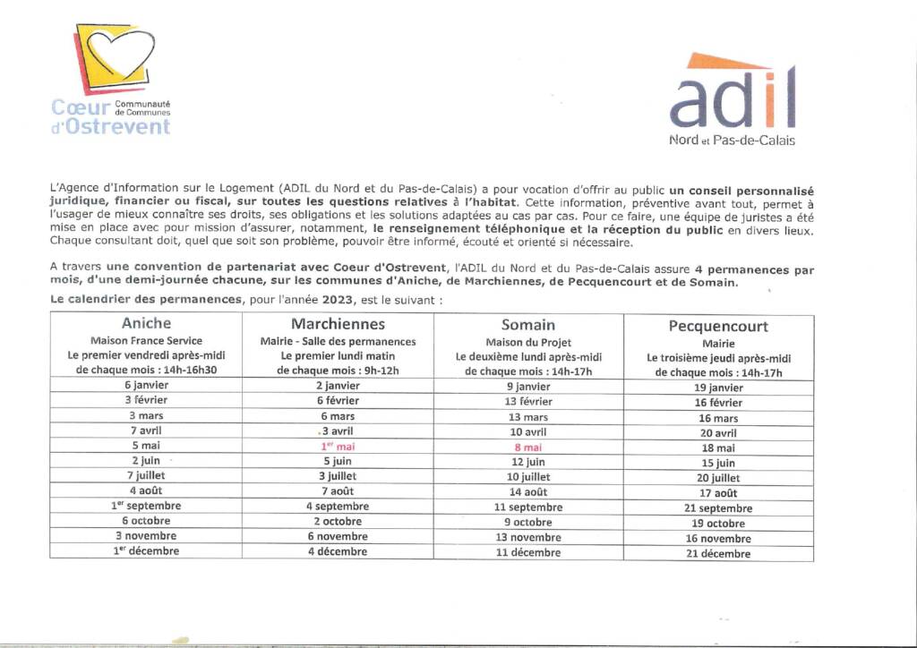 Permanences ADIL et CNL