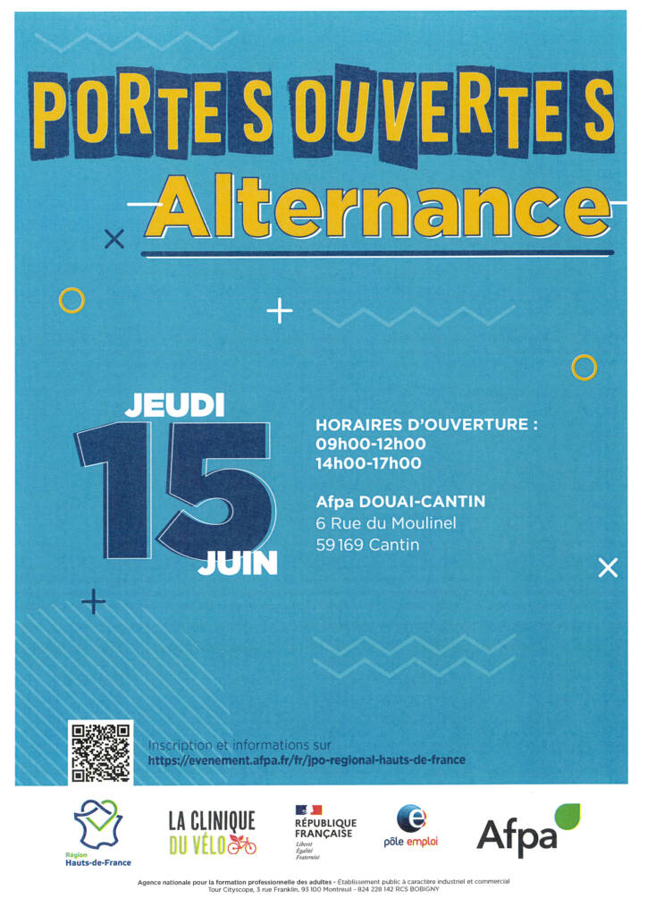 Journée portes ouvertes à l’AFPA Douai-Cantin le 15 juin 2023