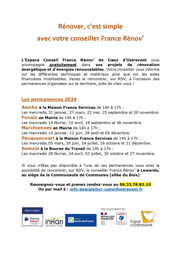 Permanences logement CCCO – France rénov – CNL – ADIL