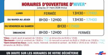 SIAVED – horaires d’hiver