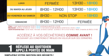 Déchèteries : horaires d&rsquo;été 2026