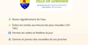 FORTES CHALEURS – PRÉVENTION CANICULE