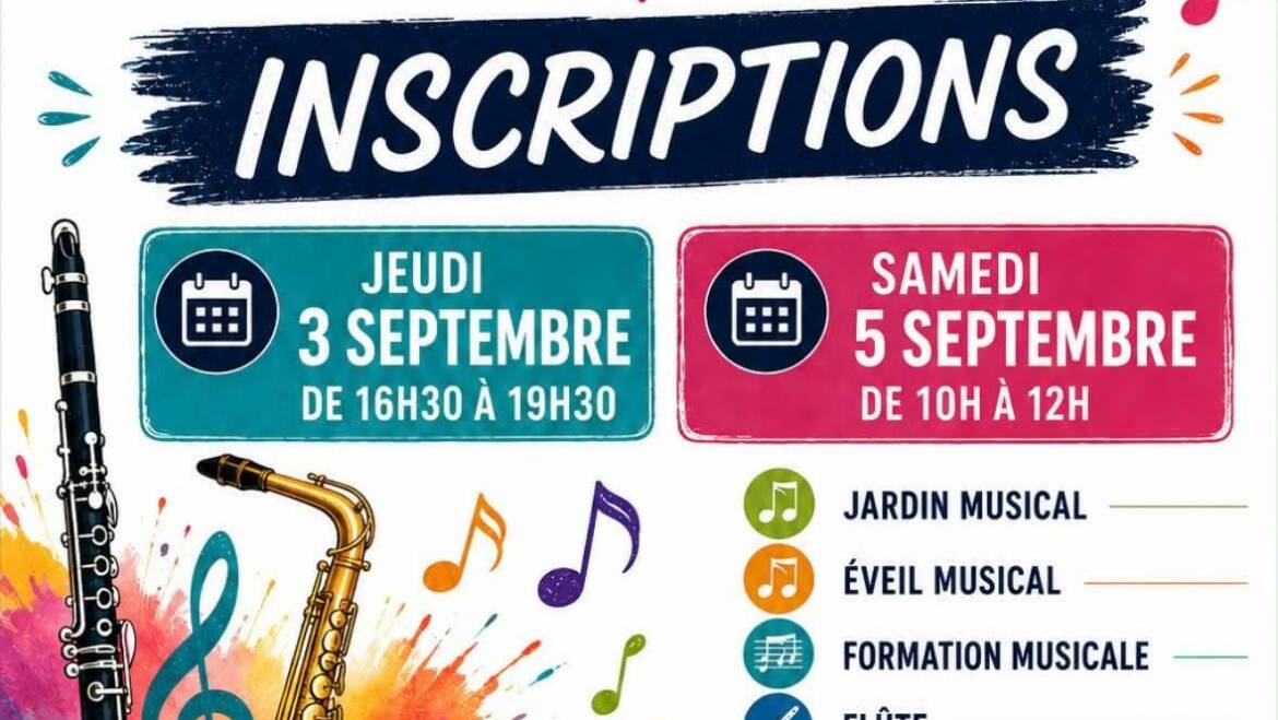 ÉCOLE DE MUSIQUE MUNICIPALE DE LEWARDE : INSCRIPTIONS !