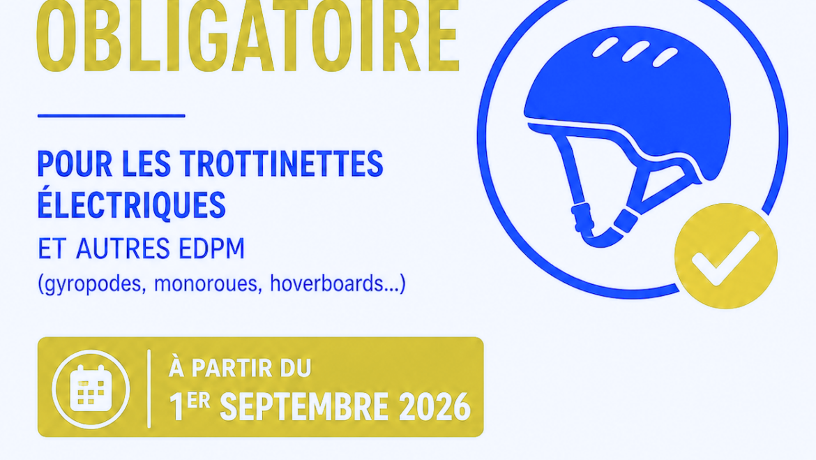 Port du casque obligatoire pour les trottinettes électriques dès le 1er septembre 2026
