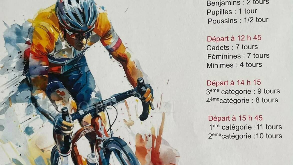 Course cycliste à Lewarde : dimanche 20 septembre