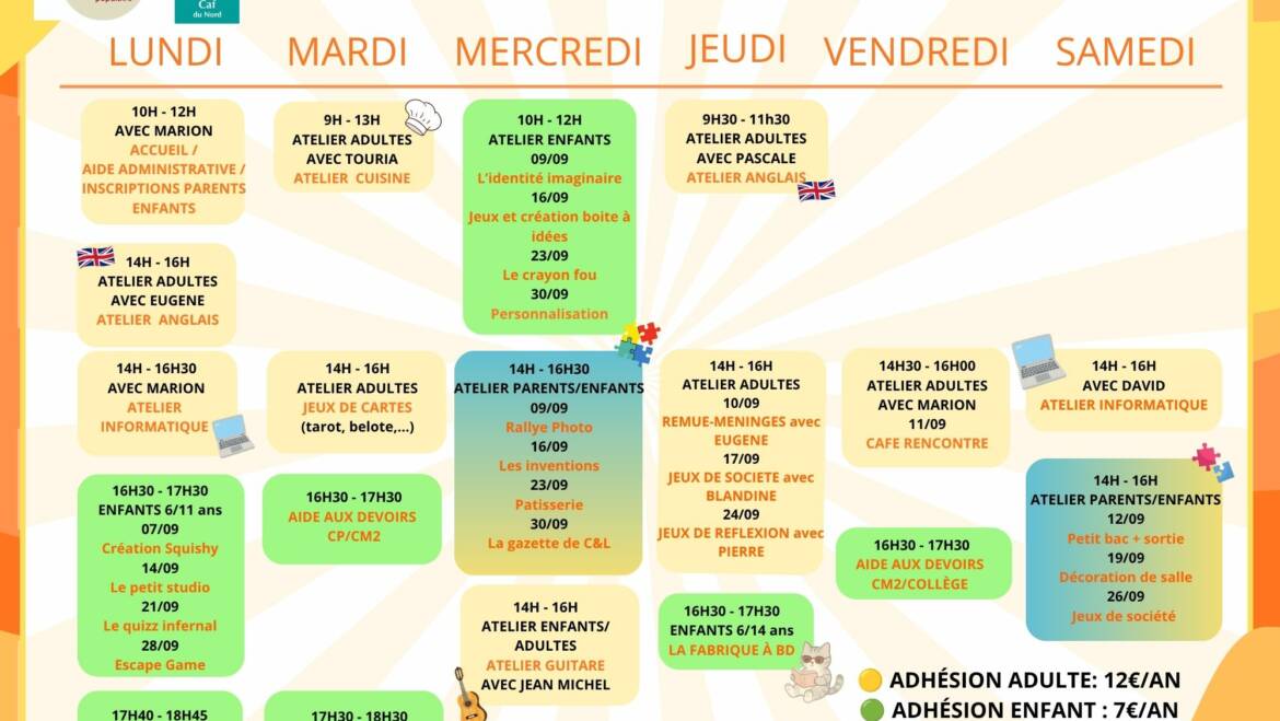 Culture et liberté – Programme d&rsquo;animation septembre 2026