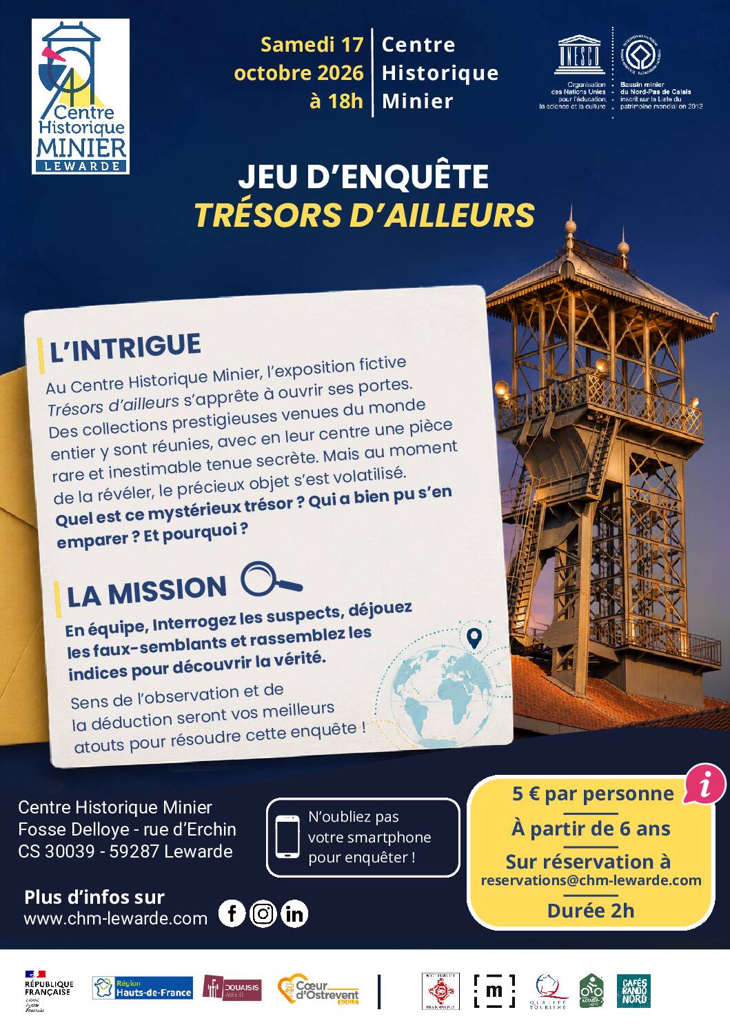 Jeu d&rsquo;enquête « Trésors d’ailleurs » au Centre Historique Minier